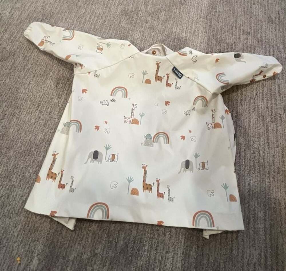 Bibado Coverall Weaning Bib in Serengeti Spaghetti print
